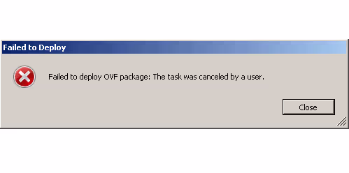 Featured image of post Echec déploiement package OVF: Cette tâche a été annulée par un utilisateur