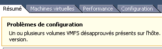 Featured image of post vSphere 6.0 : Volumes VMFS désapprouvés