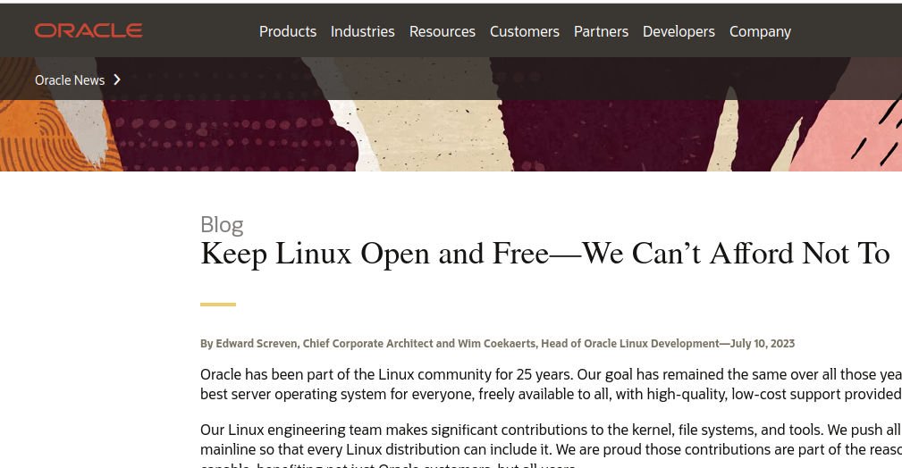 Featured image of post Oracle à la rescousse de Linux ? Quelle blague!