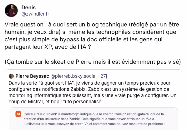 Featured image of post Réflexions sur le blogging technique à l’ère des LLMs
