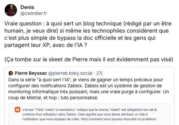 Featured image of post Réflexions sur le blogging technique à l’ère des LLMs