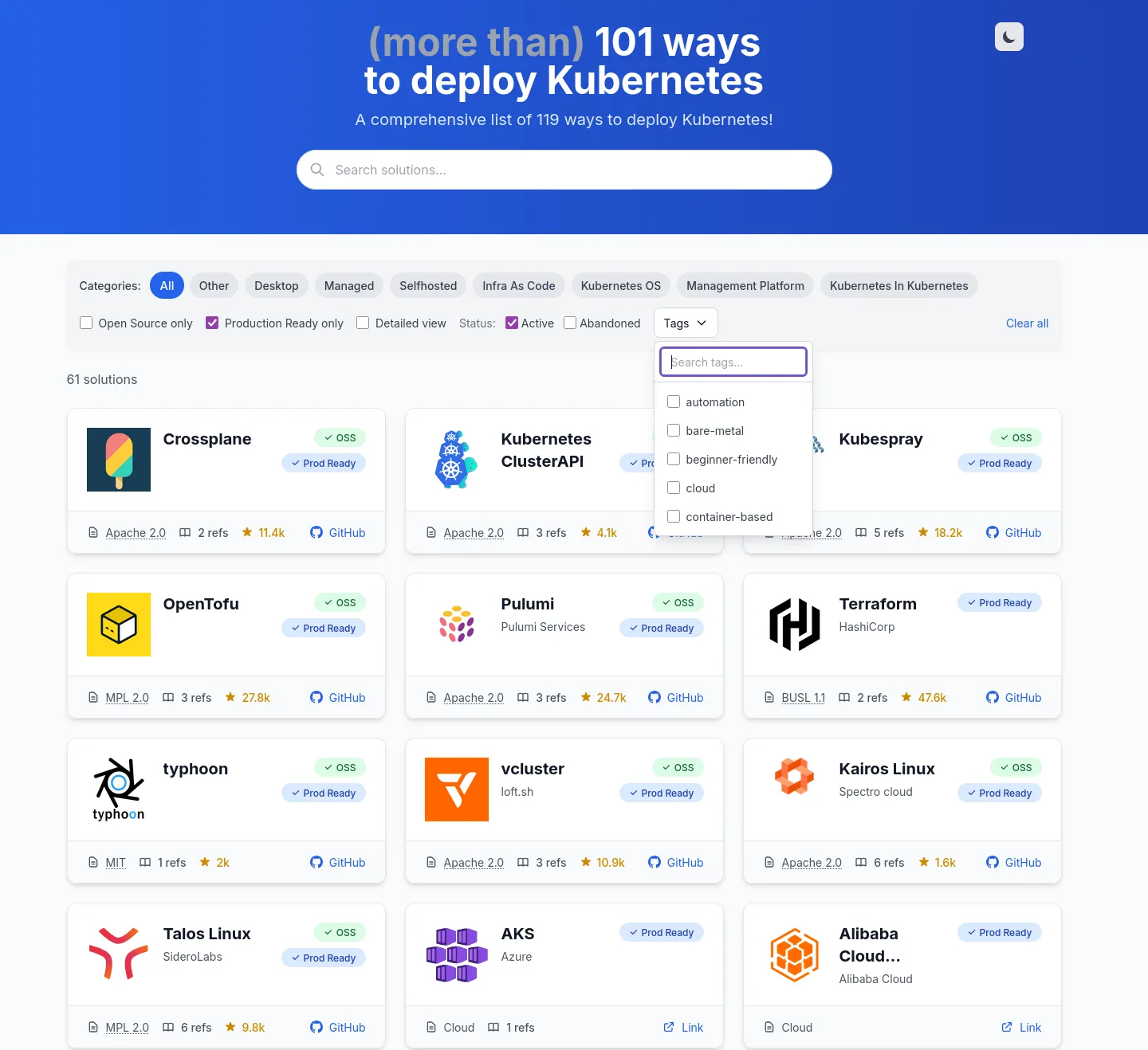 Featured image of post 101 façons de déployer Kubernetes : une nouvelle UI pour explorer les 118+ solutions