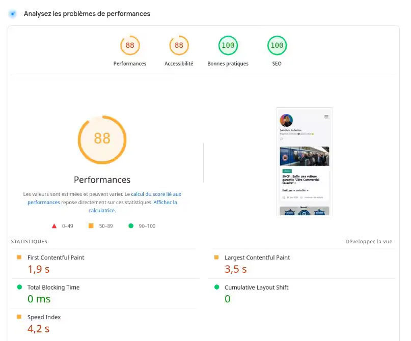 Featured image of post Optimisation webperf : AVIF et pré-compression pour le blog
