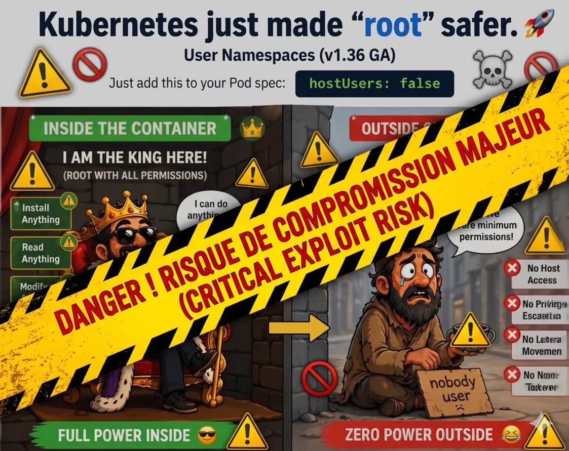 Featured image of post UserNamespaces dans Kubernetes : la feature géniale qui sert (presque) à rien